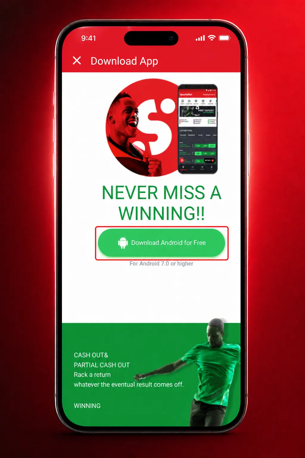 Step-by-step guide showing how to download and install the SportyBet APK on an Android device